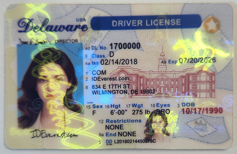 Buy Scannable Delaware Fake ID Cards